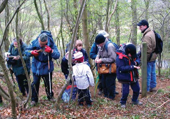 More snailers young and old at work in the beechwood near Broadway (Ron Boyce)